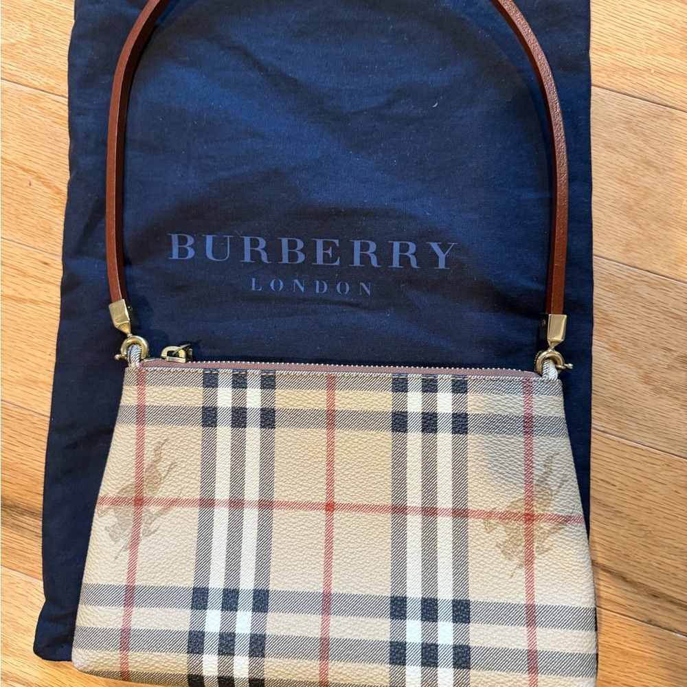 Burberry Classic Beige and Black Check Pouch